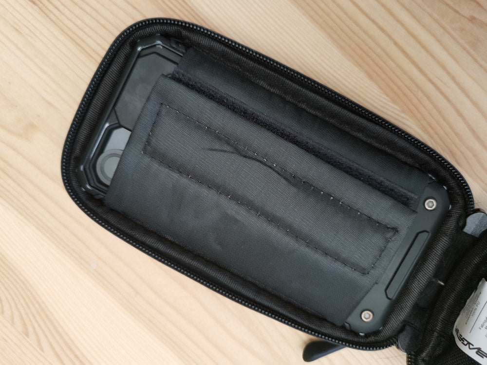 SMARTPHONE HOLDER WITH REAR VIEW MIRROR MOUNT (L) 7" (7.5cm x 15cm)