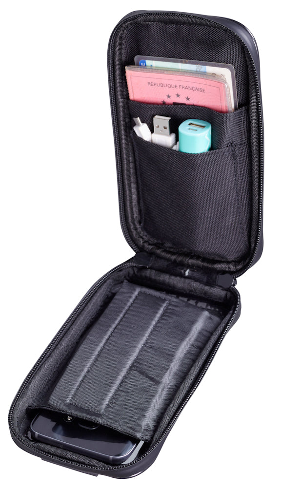 SMARTPHONE HOLDER WITH REAR VIEW MIRROR MOUNT (L) 7" (7.5cm x 15cm)
